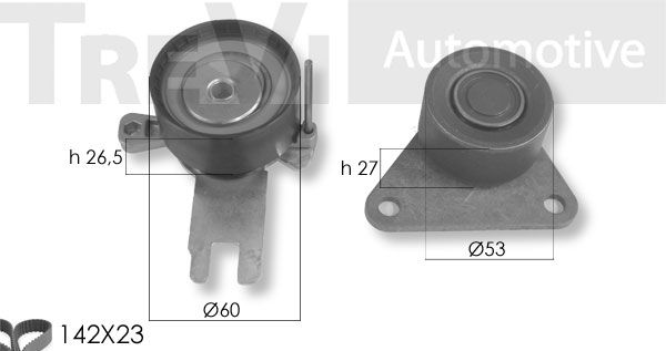 TREVI AUTOMOTIVE Hammasrihma komplekt KD1429